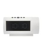 Newgate Clocks Pil LED Alarm Clock in White 