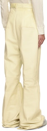 Rick Owens Beige Hollywood Dirt Bolan Leather Trousers