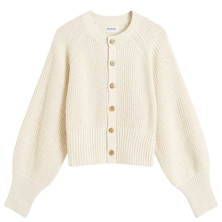 Photo: Beams Boy Women's Elbow Cardigan in Off Wht 