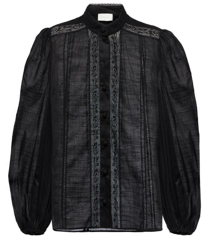 Photo: Zimmermann Halliday lace-trimmed cotton shirt