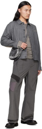 XLIM Gray Denim Messenger Bag