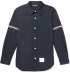 Thom Browne - Grosgrain-Trimmed Shell Overshirt - Men - Navy