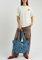 Damson Madder Bagin Printed Denim Tote - One Size
