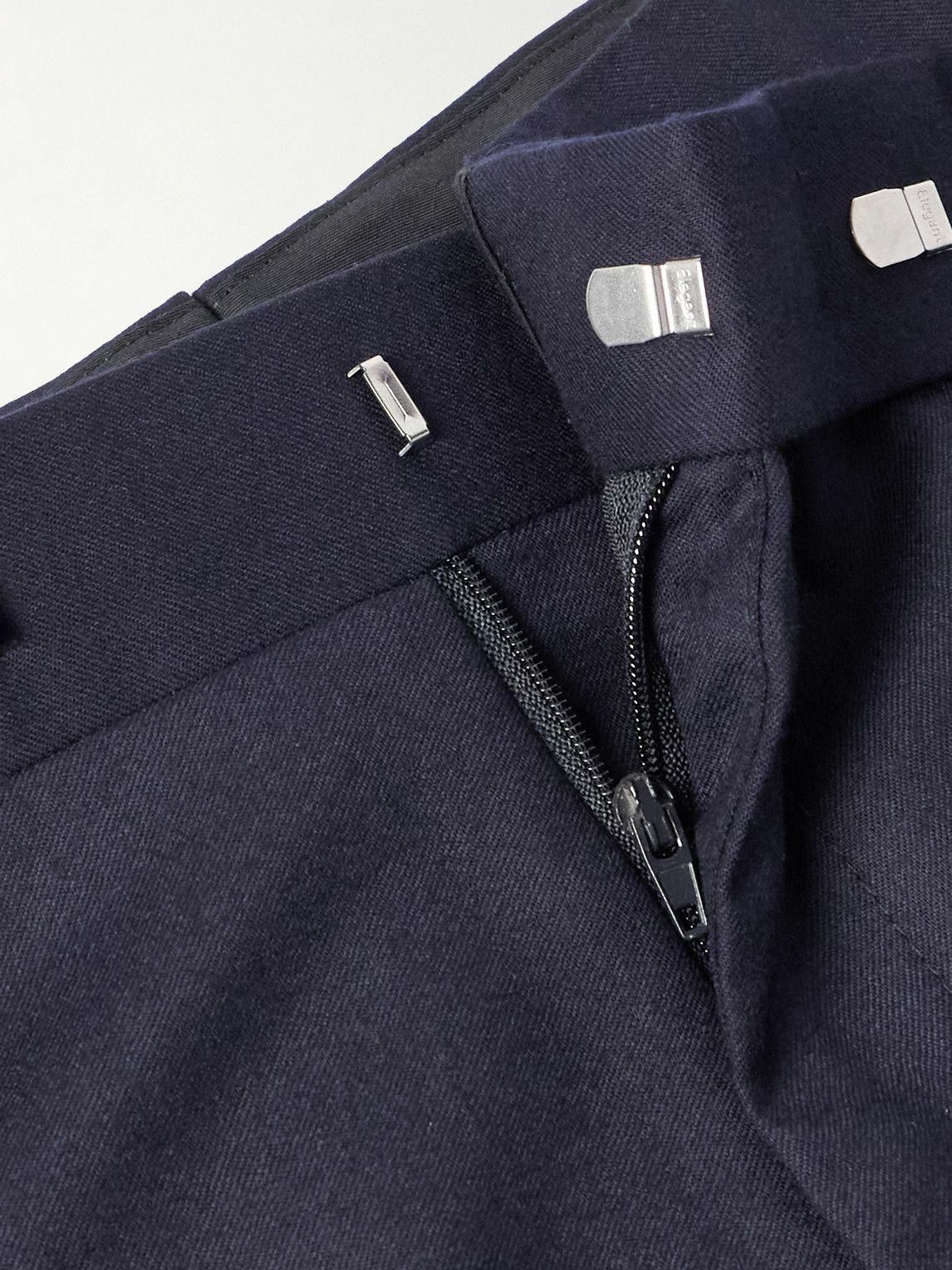 Kingsman - Tapered Wool-Flannel Suit Trousers - Blue