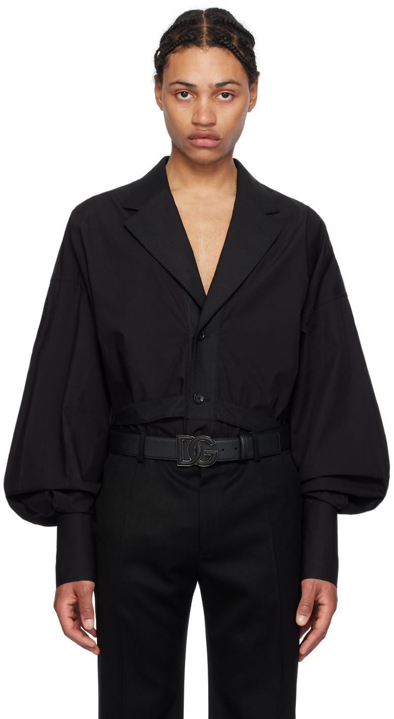 Photo: Dolce&Gabbana Black Belted Shirt