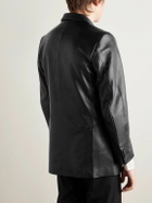 Enfants Riches Déprimés - Florence Double-Breasted Leather Jacket - Black