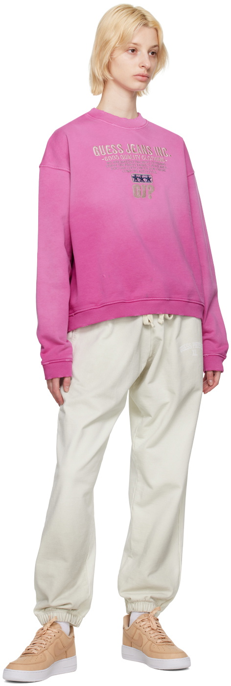 GUESS USA Pink Distressed Sweatshirt