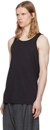 LEMAIRE Black Cotton Tank Top
