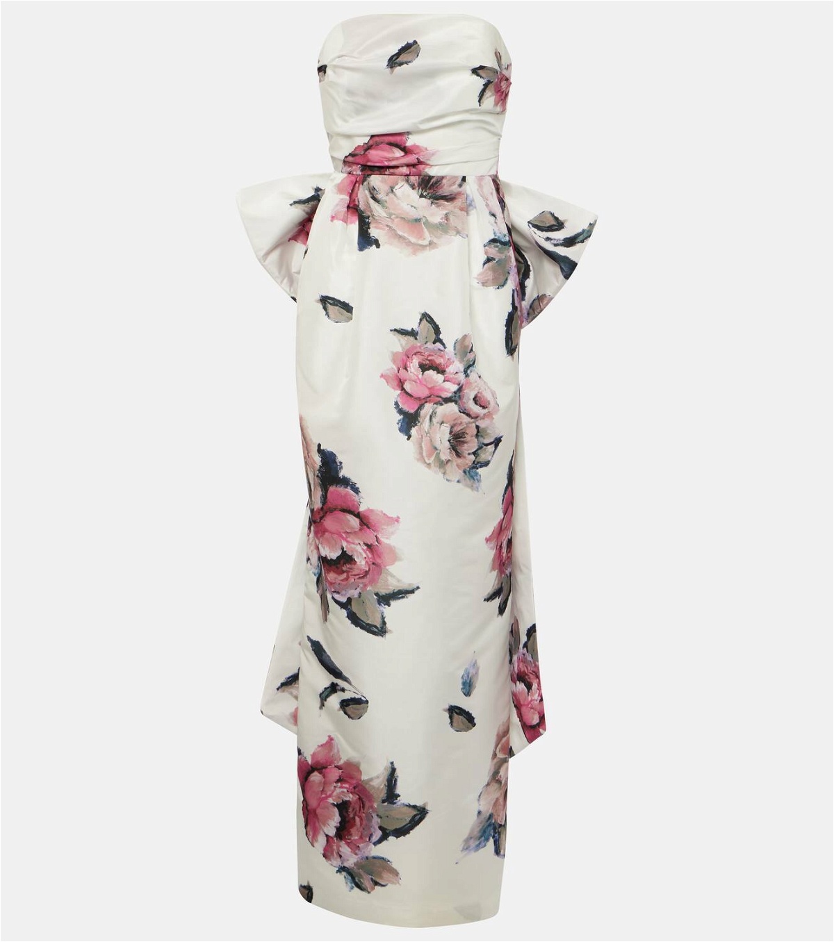 Rebecca Vallance Aveline floral strapless taffeta gown