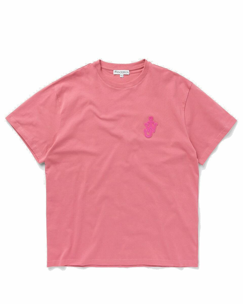 Photo: Jw Anderson Anchor Patch T Shirt Pink - Mens - Shortsleeves