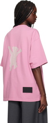 We11done Pink Teddy Logo T-shirt
