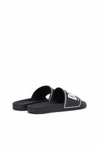 Diesel Sa-Mayemi-Pool slides with 3D logo - Slides Mens in Black