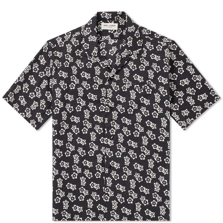 Photo: Saint Laurent YSL Flower Vacation Shirt Black