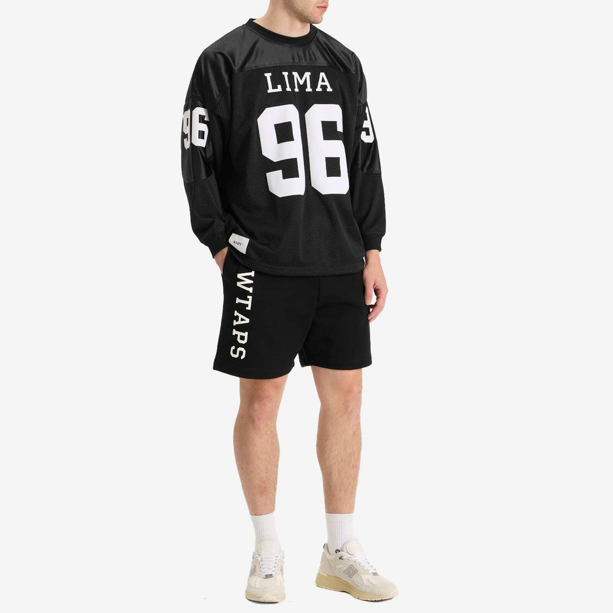WTAPS Men's Academy Logo Shorts in Black WTAPS