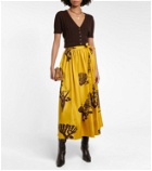 Asceno - Coco printed silk maxi skirt