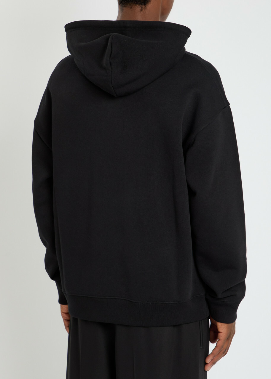 Loewe Hooded Cotton Sweatshirt Black