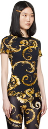 Versace Jeans Couture Black & Gold Chromo Couture T-Shirt