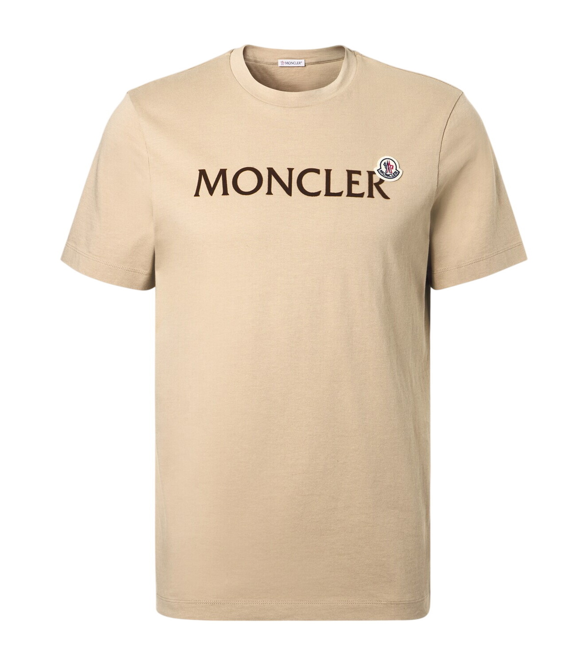 Moncler Men's Genius x HYKE Long Sleeve Logo T-Shirt in White Moncler