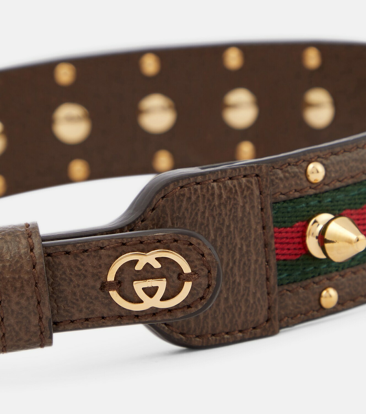 Gucci  Stripe M/L faux leather dog collar Gucci