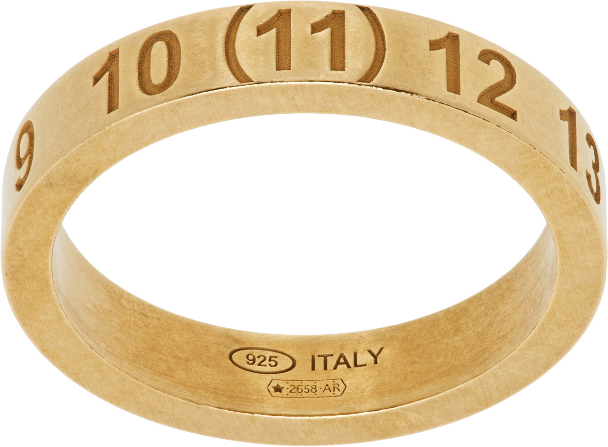 Maison Margiela: Gold Number Reference Ring | SSENSE