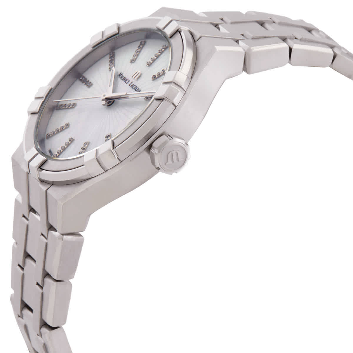 Maurice Lacroix Aikon Quartz White Mother of Pearl Dial Watch AI1106-SS002-170-1