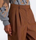 Stella McCartney Wool and silk wide-leg pants