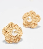 Dolce&Gabbana DG raffia-effect clip-on earrings
