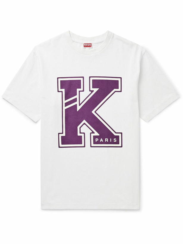 Photo: KENZO - Logo-Print Cotton-Jersey T-Shirt - White