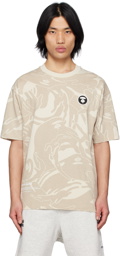 AAPE by A Bathing Ape Beige Now Camouflage T-Shirt