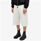 Alexander McQueen Men's Twill Baggy Shorts in Ivory