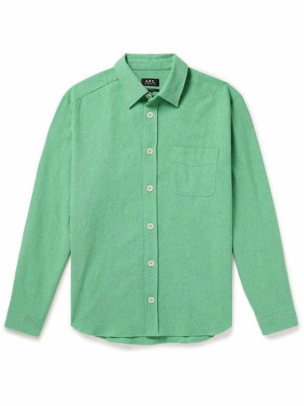Photo: A.P.C. - Aston Recycled Cotton-Blend Shirt - Green