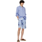 Jacquemus Blue Flower Le Short De Costume Shorts