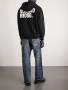 Neighborhood - Logo-Print Cotton-Jersey Hoodie - Black