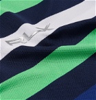 RLX Ralph Lauren - Striped Tech-Piqué Golf Polo Shirt - Blue