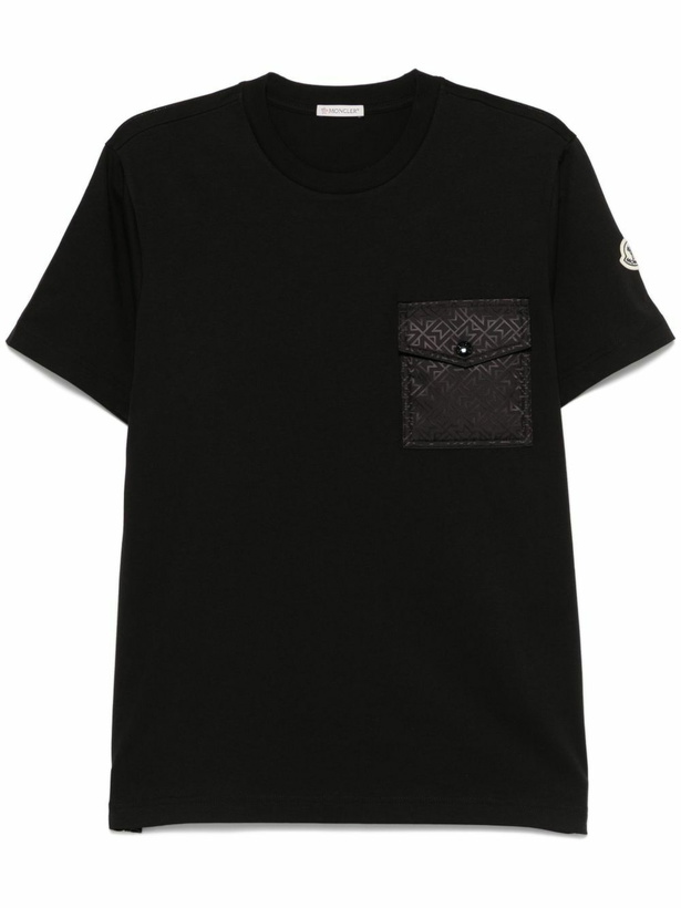 Photo: Moncler Black Flap-Pocket T-Shirt