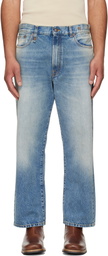 R13 Blue Washed Boyfriend Jeans