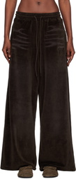 OPEN YY Brown Velour Wide Lounge Pants
