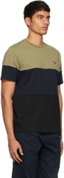 PS by Paul Smith Navy & Green Colorblock Zebra Logo T-Shirt