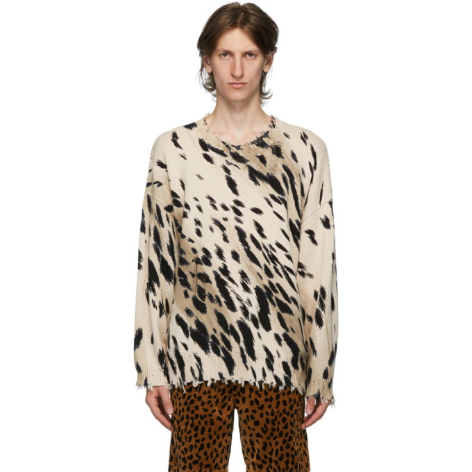 Photo: R13 Beige Cheetah Oversized Crewneck Sweater