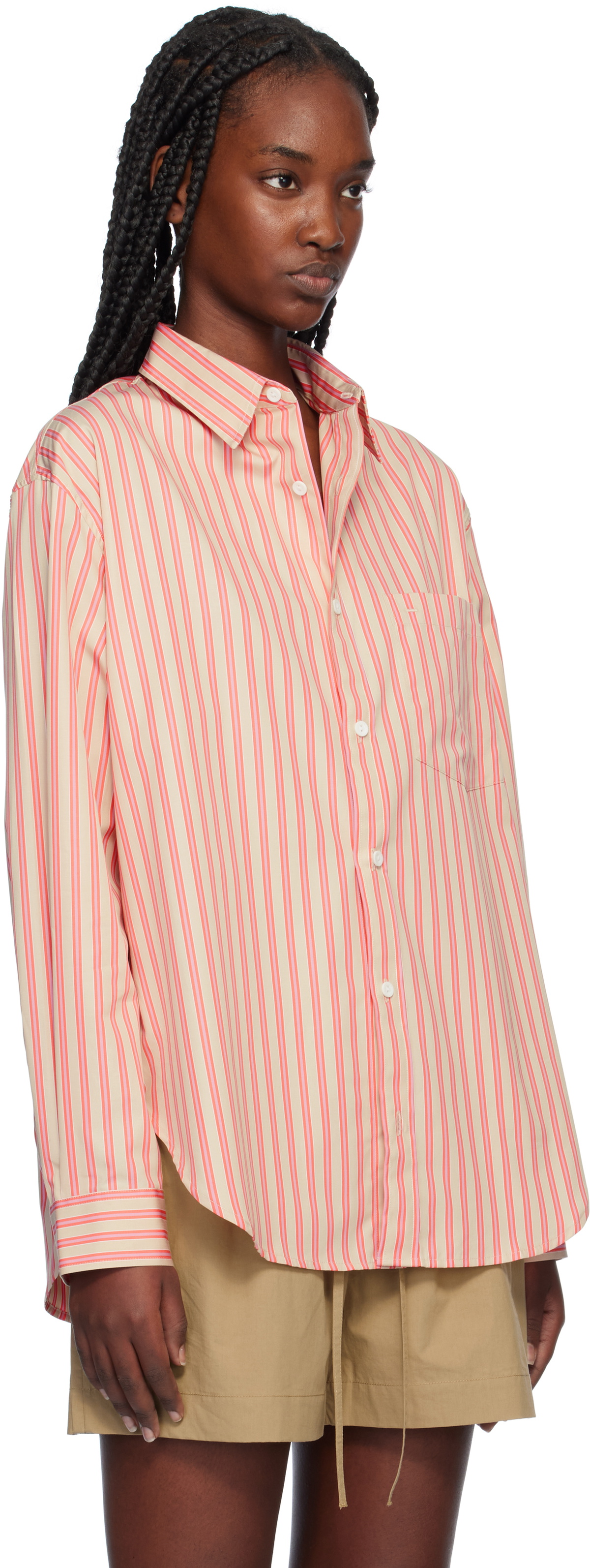 Matteau Pink Classic Stripe Shirt