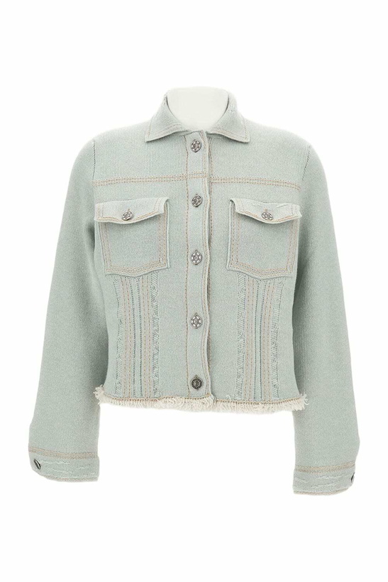 Photo: Barrie Pleated Denim Jacket