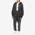 Joah Brown Women's Empire Zip Hoodie in Washed Black