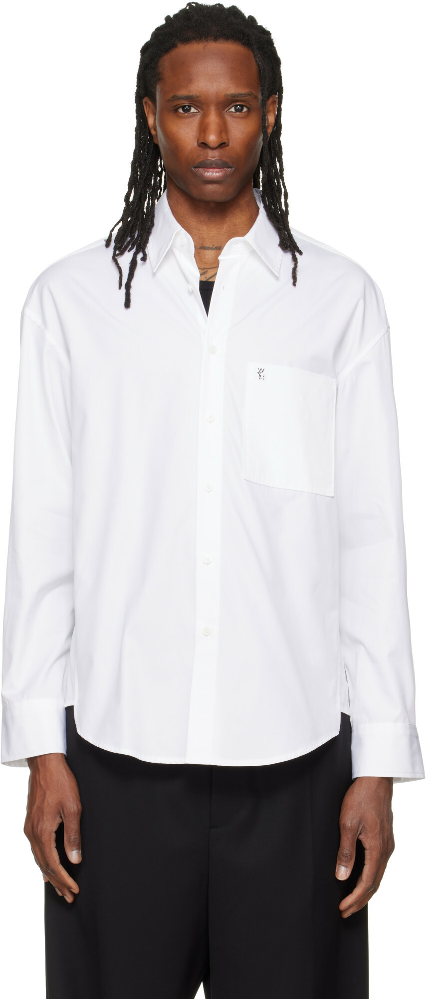 WOOYOUNGMI White Regular Fit Cotton Shirt