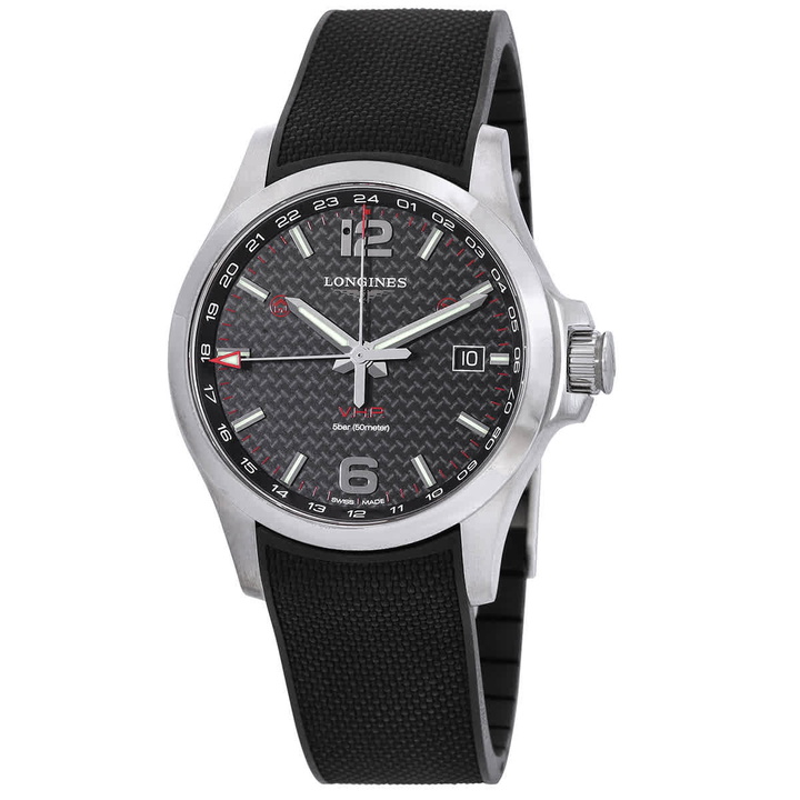 Photo: Longines Conquest Quartz Black Dial Watch L3.728.4.66.9