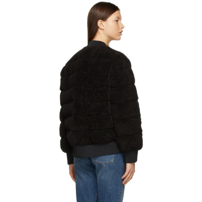 Moncler Black Down Algedi Bomber Jacket Moncler