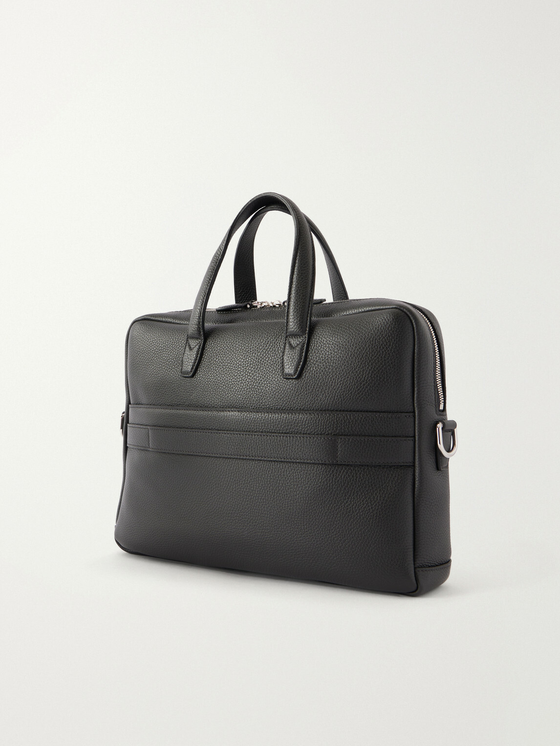 Brioni - Full-Grain Leather Briefcase - Gray