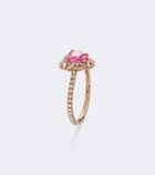 Suzanne Kalan 18kt rose gold ring with sapphire and diamonds