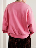 Acne Studios - Fiah Logo-Appliquéd Cotton-Jersey Sweatshirt - Pink