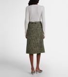 Xu Zhi Herringbone midi skirt