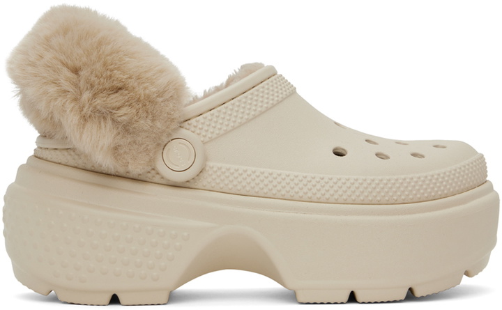Photo: Crocs Off-White Stomp Lined Clogs